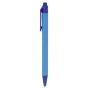 Stylo en plastique recyclé monocolore à encre bleue