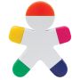 Marqueur en forme de bonhomme avec 5 marqueurs inclus