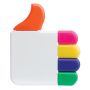 Marqueur en forme de like avec 5 couleurs de stylo disponibles