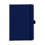 Carnet en RPET rigide avec porte-stylo et pages quadrillées A5