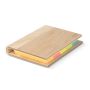 Notes adhésives de plusieurs tailles et coloris avec couverture bambou