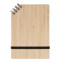 Bloc-notes avec couverture en bambou et spirale en coin A6