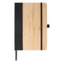 Cahier couverture en bambou avec bordure verticale et pages lignées A5