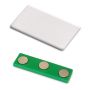 Étiquette rectangulaire avec aimant au dos pour fixation 50x30mm