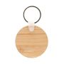 Porte-clés circulaire en bambou à personnaliser Ø45mm
