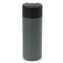 Gourde en acier inoxydable avec couvercle rabattable noir 400ml