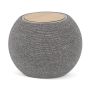 Enceinte et chargeur portable rond et compact en RPET et bambou