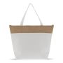 Sac glacière en coton avec détail en jute et fermeture éclair