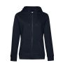 Sweat-shirt pour femme en coton avec fermeture éclair 280 g/m² B&C couleur bleu marine