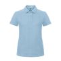 Polo pour femme en coton piqué à manches courtes 180 g/m² B&C couleur bleu ciel