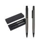 Ensemble stylo et porte-mine en aluminium avec étui, encre noire