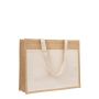 Sac en jute et coton résistant jusqu'à 11 kg avec poche avant