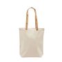 Sac en coton avec poignées en liège et rivet doré 180 g/m²