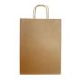 Sac de courses en papier kraft allongé avec soufflet 90 g/m²