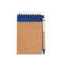 Bloc-notes en carton avec anneaux et stylo A6 pages lisses