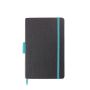 Carnet en cuir synthétique avec détails colorés A5 pages à lignes