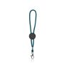 Porte-clés en polyester avec mousqueton et pièce personnalisable couleur bleu ciel