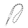Lanyard tubulaire en polyester avec rayures multicolores