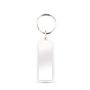 Porte-clés rectangulaire en plastique avec papier inséré des 2 côtés couleur transparent
