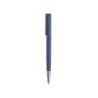 Stylo en aluminium recyclé avec finition en caoutchouc encre bleue