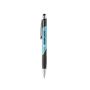 Stylo en plastique coloré avec bouton tactile encre bleue