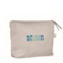 Trousse de toilette en tissu recyclé avec fermeture éclair assortie