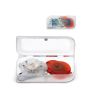 Boîte transparente avec kit de 2 lumières blanche et rouge pour vélo avec zone d'impression