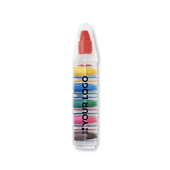 Boîte de crayons cires de couleur à offrir couleur transparent