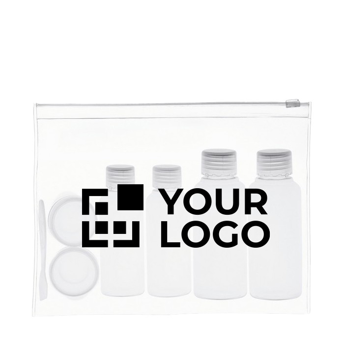 Trousse de toilette complète pour clients avec zone d'impression