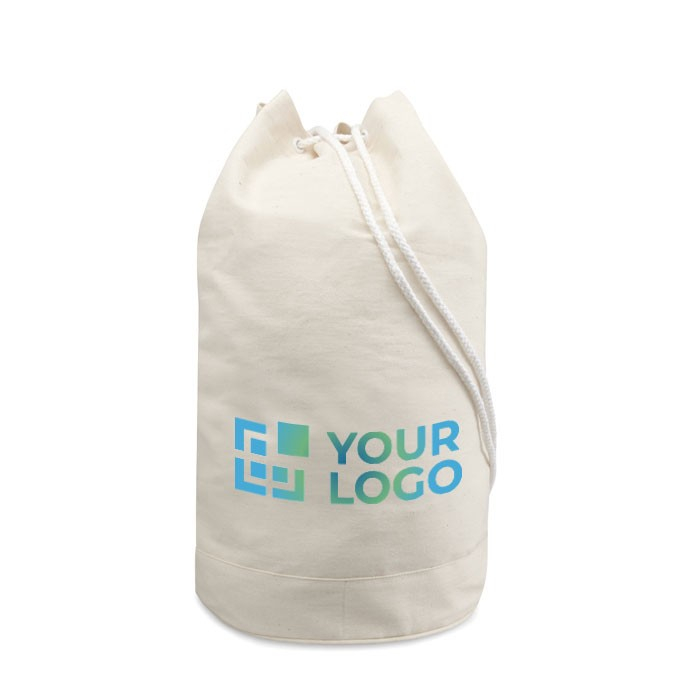 Sac à dos promotionnel en coton couleur beige