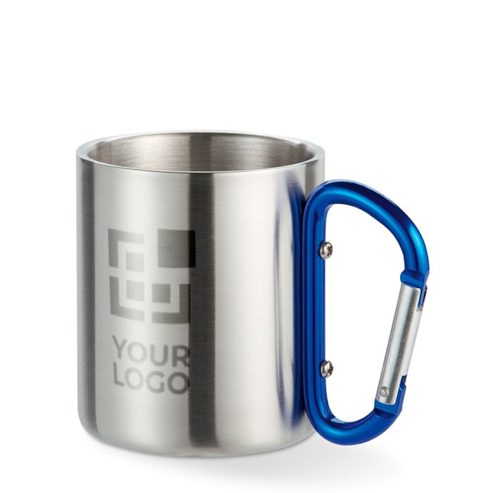 Mugs personnalisés avec mousqueton 220ml avec zone d'impression