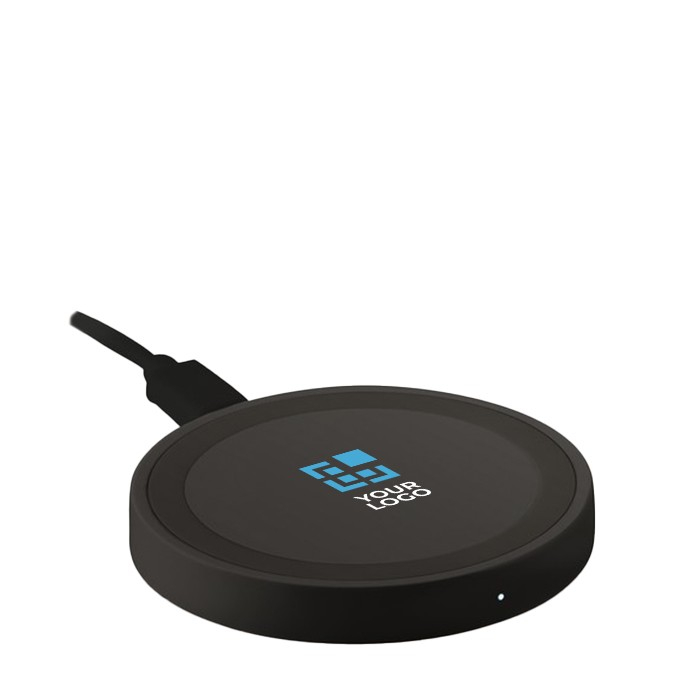 Chargeur rond sans fil pas cher avec zone d'impression