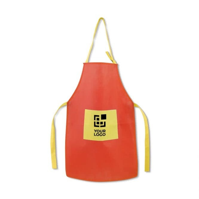 Tablier publicitaire pour enfant non tissé couleur rouge