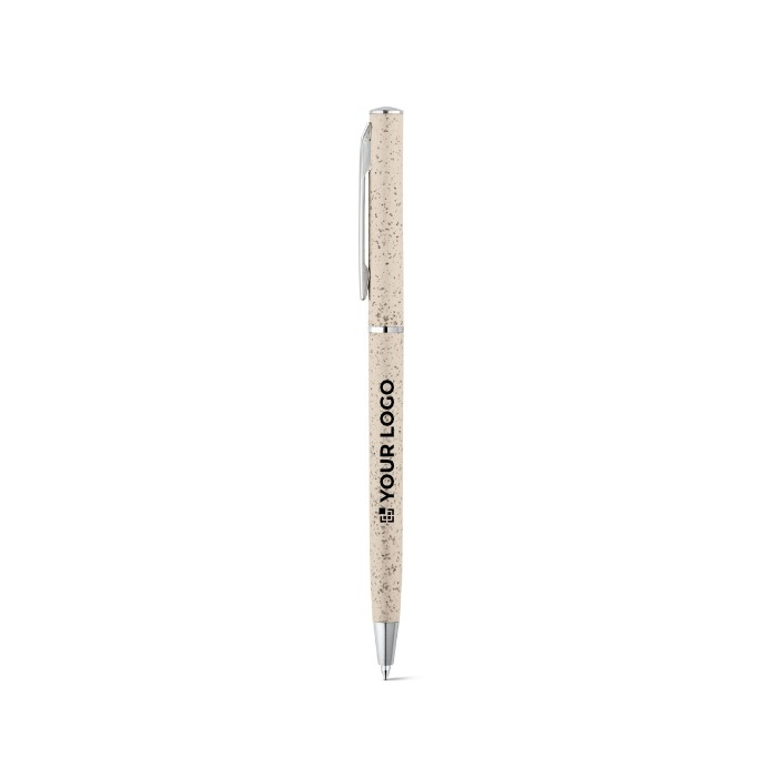 Stylo en paille de blé avec un clip