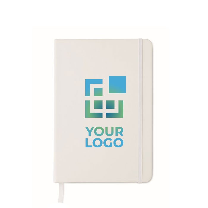 Carnet à couverture rigide antibactérien couleur blanc