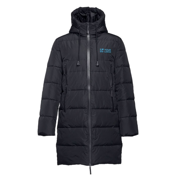 Longue doudoune personnalisable couleur noir