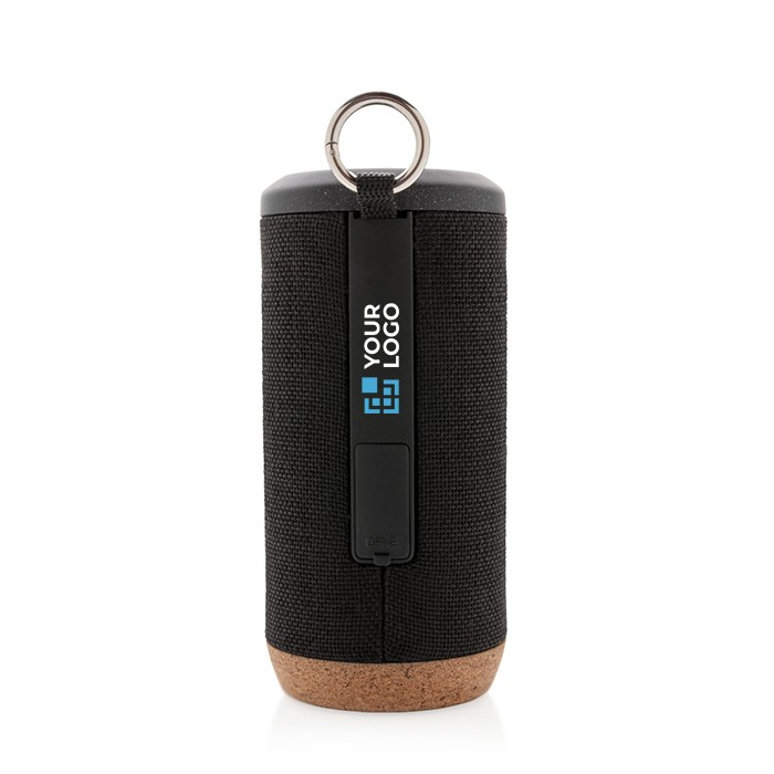 Enceinte avec tissu imperméable et liège couleur noir