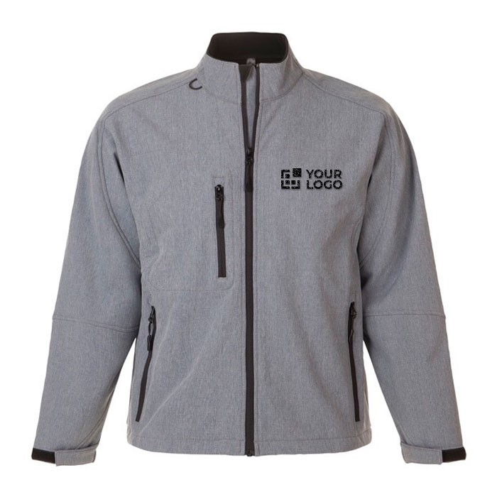 Veste soft Shell floquée avec logo avec zone d'impression