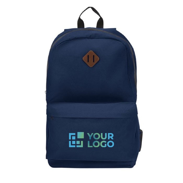 Sac à dos pour ordinateur avec poche avant avec zone d'impression