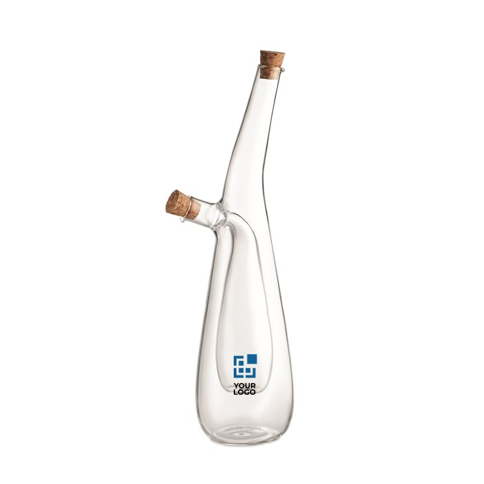 Bouteille d'huile et vinaigre en verre