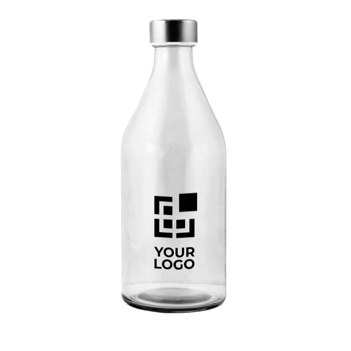 Grande bouteille en verre personnalisable avec zone d'impression