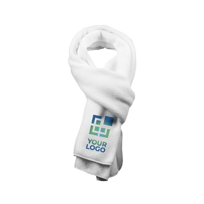 Écharpe personnalisée en polyester 180 g/m2 couleur blanc