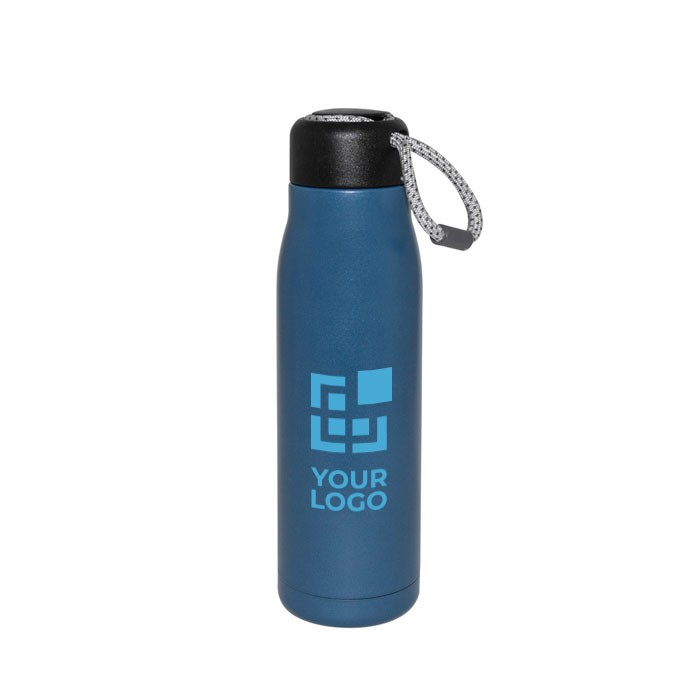 Bouteille avec fonction thermos et poignée avec zone d'impression