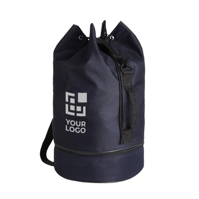 Sac polochon en plastique recyclé couleur bleu roi