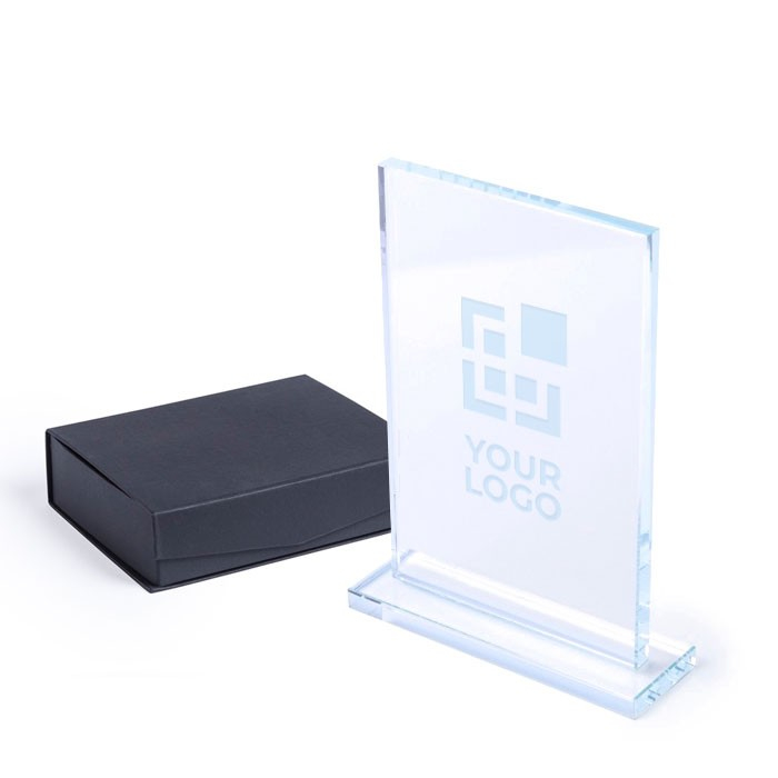 Plaque trophée rectangulaire en verre