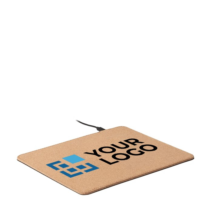 Tapis de souris publicitaire en liège avec zone d'impression