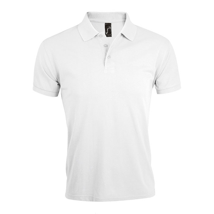 Polo en polyester et coton 200 g/m2 couleur blanc