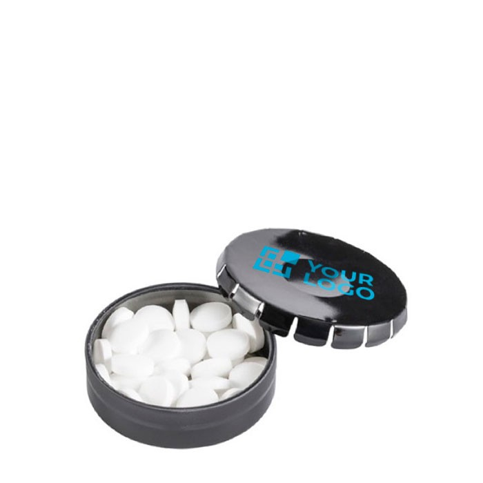 Boîte de bonbons à la menthe sans sucre avec zone d'impression
