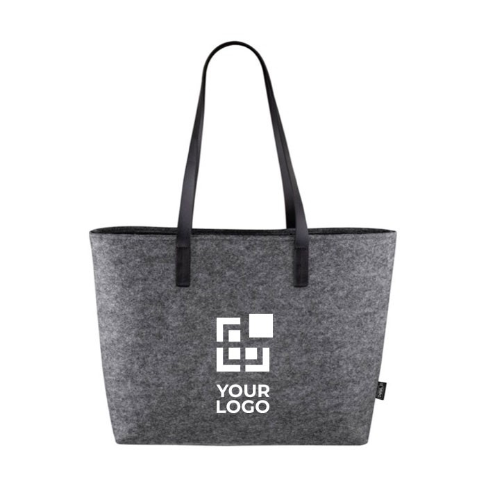 Sac en feutre avec poignées en similicuir