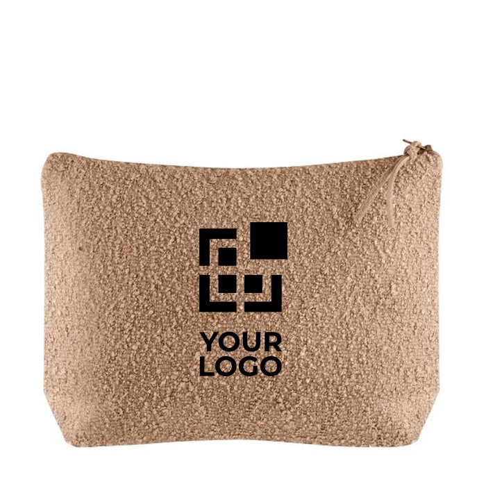Trousse de toilette en coton et polyester avec zone d'impression